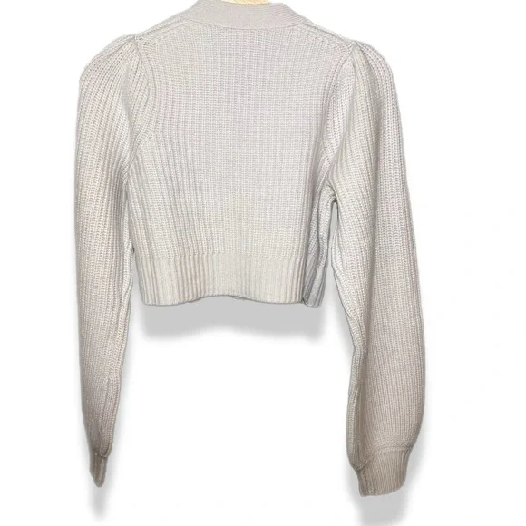 LOVESHACKFANCY AUDEN CARDIGAN - SNOW size XS